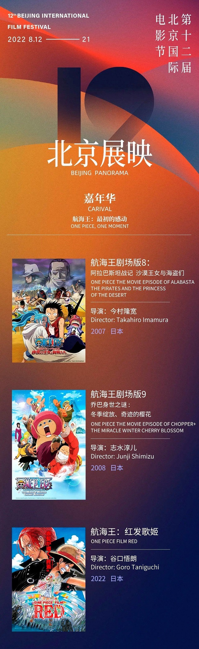 「航海王：红发歌姬」亮相北京国际电影节